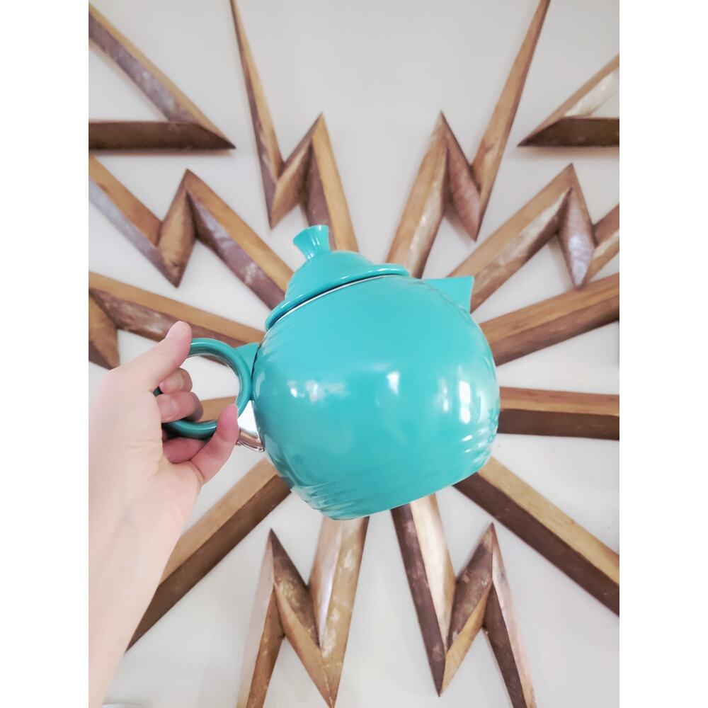 Fiestaware 90's Enameled Teapot in Sea Mist